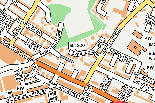 BL1 2QQ map - OS OpenMap – Local (Ordnance Survey) BL1 2QQ map - OS OpenMap – Local (Ordnance Survey)