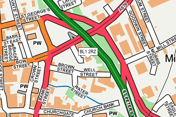 BL1 2RZ map - OS OpenMap – Local (Ordnance Survey) BL1 2RZ map - OS OpenMap – Local (Ordnance Survey)