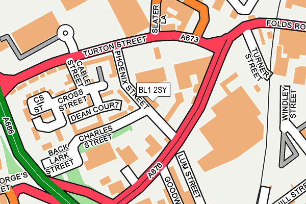 BL1 2SY map - OS OpenMap – Local (Ordnance Survey) BL1 2SY map - OS OpenMap – Local (Ordnance Survey)