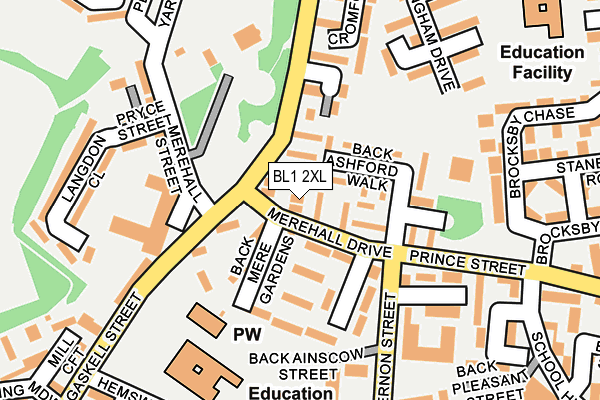 BL1 2XL map - OS OpenMap – Local (Ordnance Survey) BL1 2XL map - OS OpenMap – Local (Ordnance Survey)