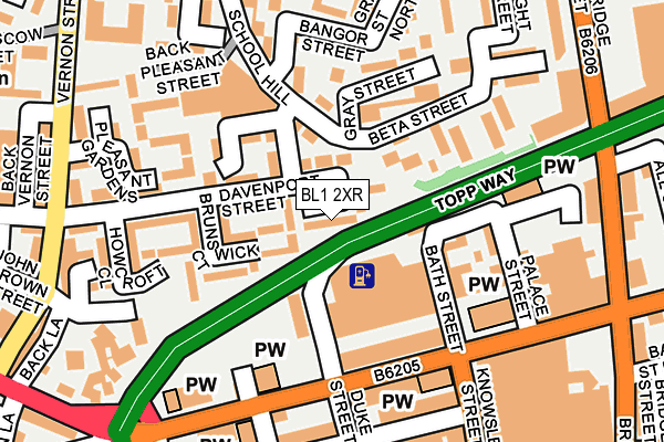 BL1 2XR map - OS OpenMap – Local (Ordnance Survey) BL1 2XR map - OS OpenMap – Local (Ordnance Survey)