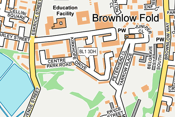 BL1 3DH map - OS OpenMap – Local (Ordnance Survey) BL1 3DH map - OS OpenMap – Local (Ordnance Survey)