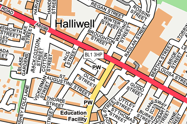 BL1 3HP map - OS OpenMap – Local (Ordnance Survey)