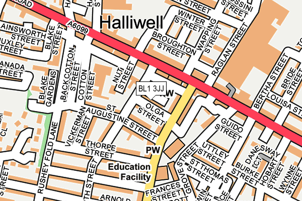 BL1 3JJ map - OS OpenMap – Local (Ordnance Survey) BL1 3JJ map - OS OpenMap – Local (Ordnance Survey)