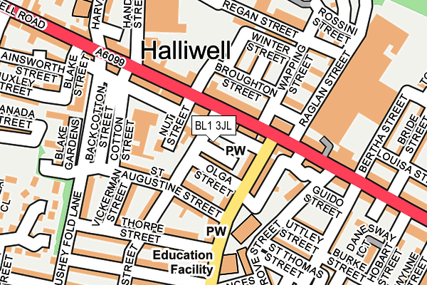 BL1 3JL map - OS OpenMap – Local (Ordnance Survey) BL1 3JL map - OS OpenMap – Local (Ordnance Survey)