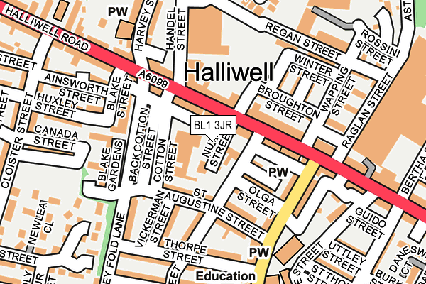BL1 3JR map - OS OpenMap – Local (Ordnance Survey)