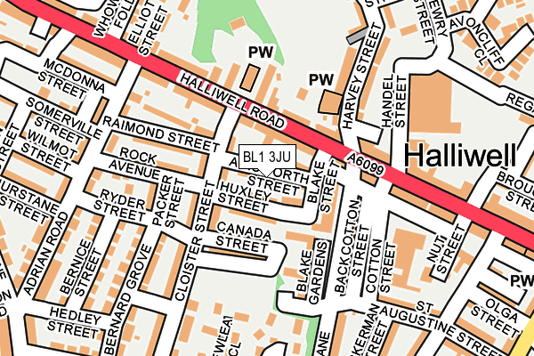 BL1 3JU map - OS OpenMap – Local (Ordnance Survey) BL1 3JU map - OS OpenMap – Local (Ordnance Survey)
