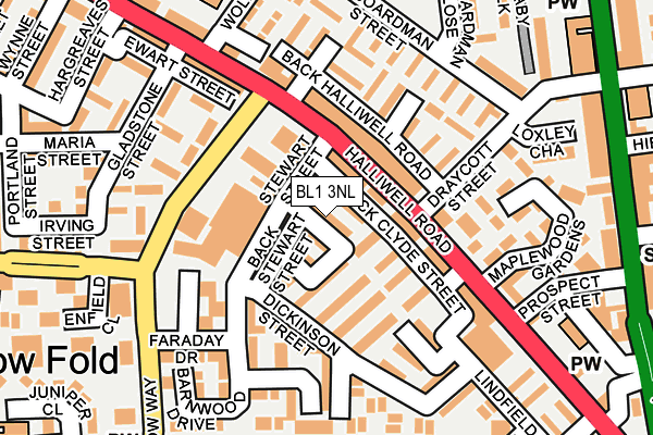 BL1 3NL map - OS OpenMap – Local (Ordnance Survey) BL1 3NL map - OS OpenMap – Local (Ordnance Survey)
