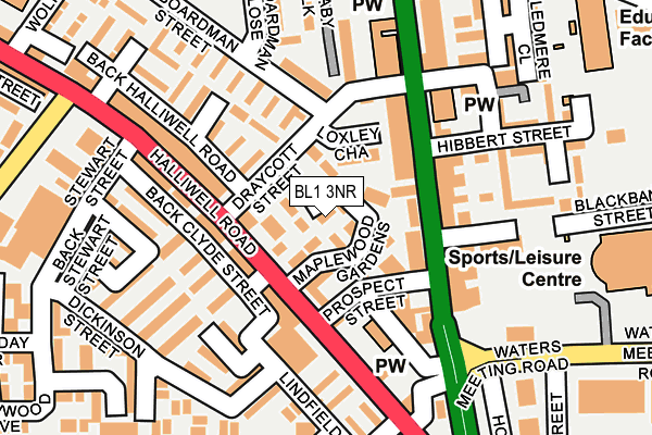 BL1 3NR map - OS OpenMap – Local (Ordnance Survey) BL1 3NR map - OS OpenMap – Local (Ordnance Survey)