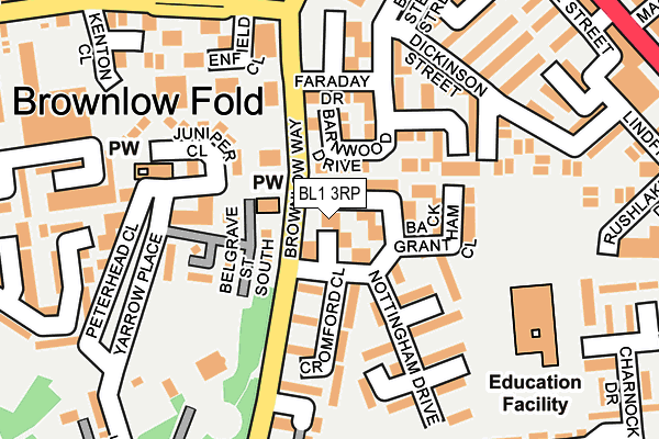 BL1 3RP map - OS OpenMap – Local (Ordnance Survey) BL1 3RP map - OS OpenMap – Local (Ordnance Survey)