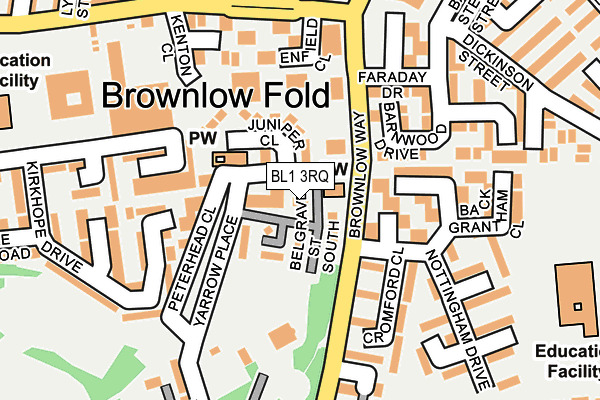 BL1 3RQ map - OS OpenMap – Local (Ordnance Survey) BL1 3RQ map - OS OpenMap – Local (Ordnance Survey)