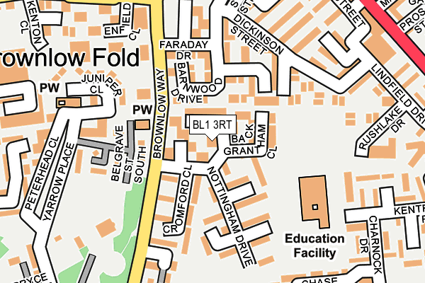 BL1 3RT map - OS OpenMap – Local (Ordnance Survey) BL1 3RT map - OS OpenMap – Local (Ordnance Survey)