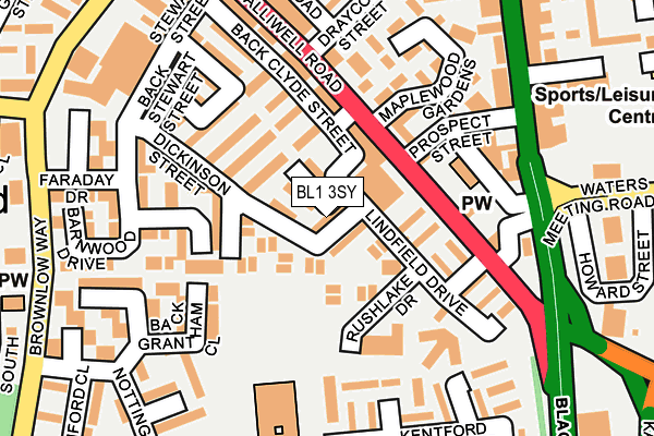 BL1 3SY map - OS OpenMap – Local (Ordnance Survey) BL1 3SY map - OS OpenMap – Local (Ordnance Survey)