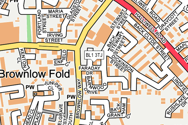 BL1 3TJ map - OS OpenMap – Local (Ordnance Survey) BL1 3TJ map - OS OpenMap – Local (Ordnance Survey)