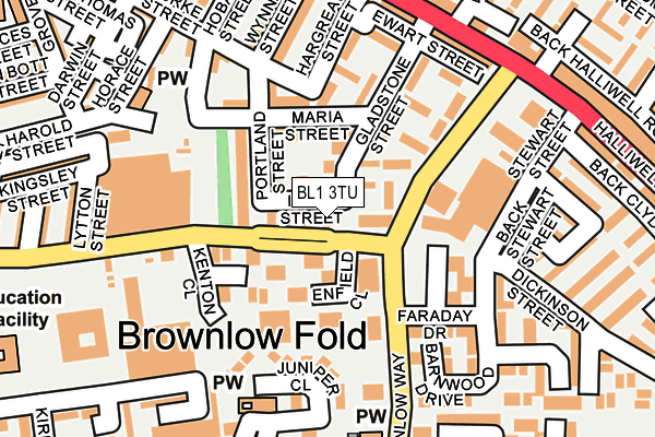BL1 3TU map - OS OpenMap – Local (Ordnance Survey) BL1 3TU map - OS OpenMap – Local (Ordnance Survey)
