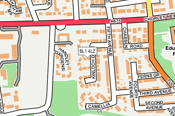 BL1 4LZ map - OS OpenMap – Local (Ordnance Survey)