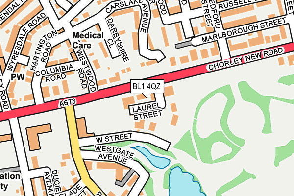 BL1 4QZ map - OS OpenMap – Local (Ordnance Survey)