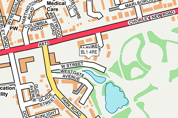 BL1 4RE map - OS OpenMap – Local (Ordnance Survey) BL1 4RE map - OS OpenMap – Local (Ordnance Survey)