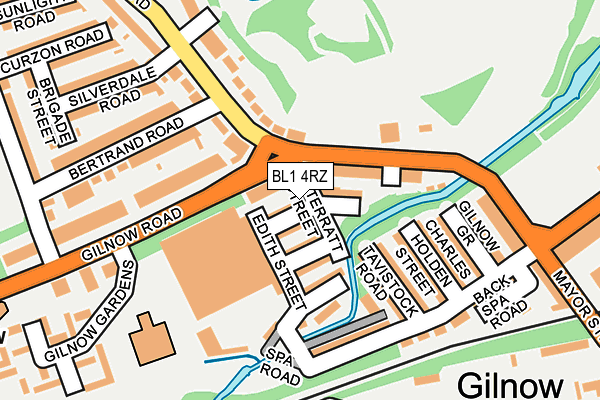 BL1 4RZ map - OS OpenMap – Local (Ordnance Survey) BL1 4RZ map - OS OpenMap – Local (Ordnance Survey)