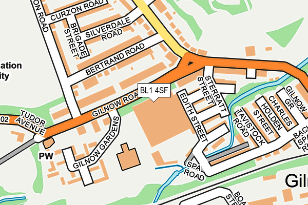 BL1 4SF map - OS OpenMap – Local (Ordnance Survey) BL1 4SF map - OS OpenMap – Local (Ordnance Survey)