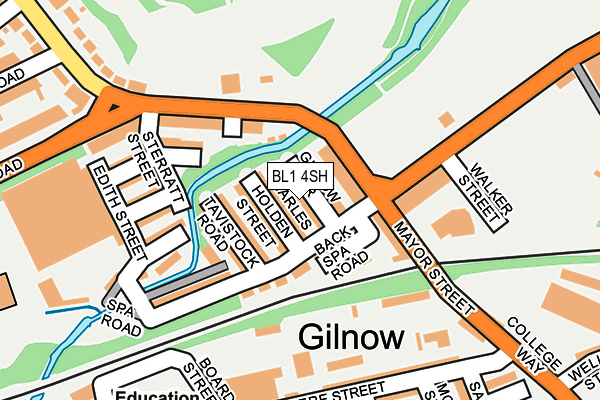 BL1 4SH map - OS OpenMap – Local (Ordnance Survey) BL1 4SH map - OS OpenMap – Local (Ordnance Survey)