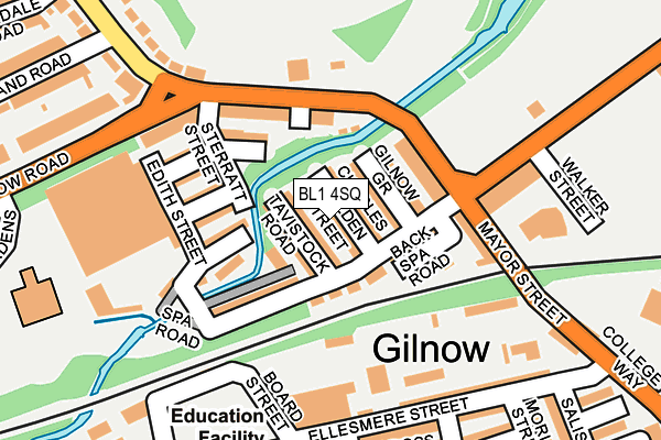 BL1 4SQ map - OS OpenMap – Local (Ordnance Survey) BL1 4SQ map - OS OpenMap – Local (Ordnance Survey)