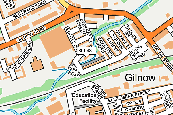 BL1 4ST map - OS OpenMap – Local (Ordnance Survey) BL1 4ST map - OS OpenMap – Local (Ordnance Survey)