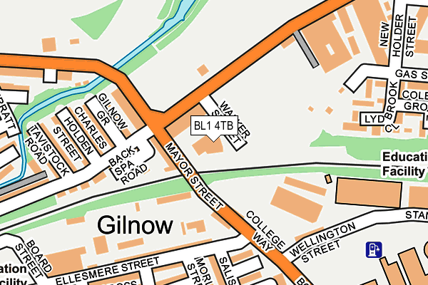 BL1 4TB map - OS OpenMap – Local (Ordnance Survey)