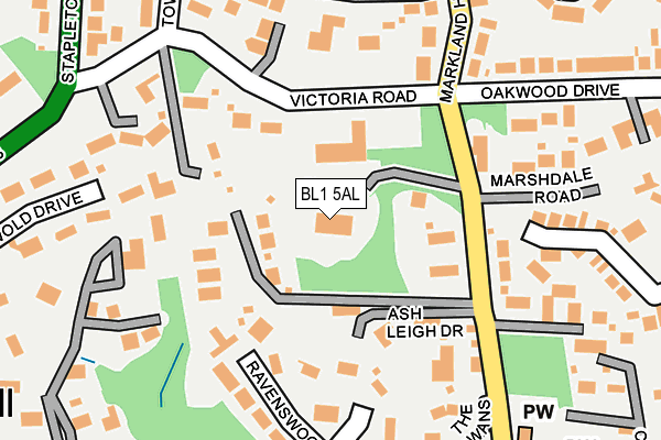 BL1 5AL map - OS OpenMap – Local (Ordnance Survey) BL1 5AL map - OS OpenMap – Local (Ordnance Survey)