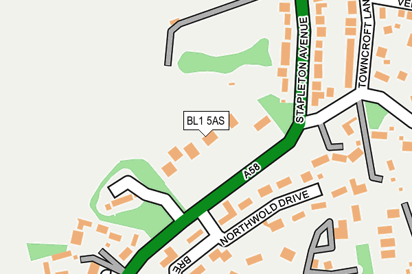 BL1 5AS map - OS OpenMap – Local (Ordnance Survey) BL1 5AS map - OS OpenMap – Local (Ordnance Survey)