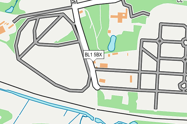 BL1 5BX map - OS OpenMap – Local (Ordnance Survey) BL1 5BX map - OS OpenMap – Local (Ordnance Survey)