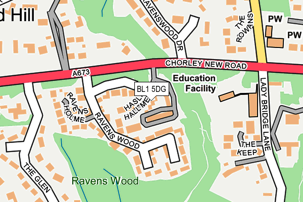 BL1 5DG map - OS OpenMap – Local (Ordnance Survey) BL1 5DG map - OS OpenMap – Local (Ordnance Survey)