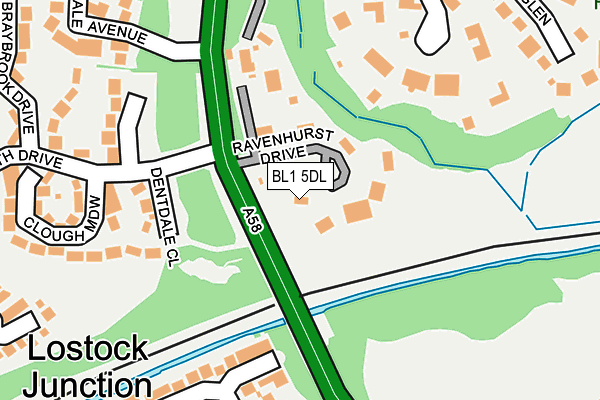 BL1 5DL map - OS OpenMap – Local (Ordnance Survey) BL1 5DL map - OS OpenMap – Local (Ordnance Survey)