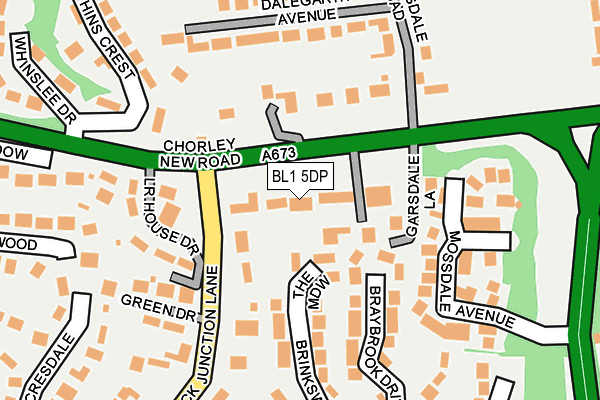 BL1 5DP map - OS OpenMap – Local (Ordnance Survey) BL1 5DP map - OS OpenMap – Local (Ordnance Survey)