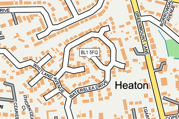 BL1 5FQ map - OS OpenMap – Local (Ordnance Survey) BL1 5FQ map - OS OpenMap – Local (Ordnance Survey)