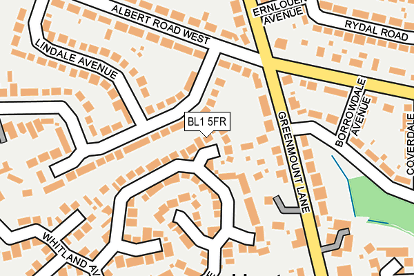 BL1 5FR map - OS OpenMap – Local (Ordnance Survey) BL1 5FR map - OS OpenMap – Local (Ordnance Survey)