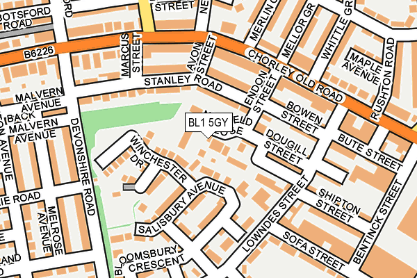 BL1 5GY map - OS OpenMap – Local (Ordnance Survey) BL1 5GY map - OS OpenMap – Local (Ordnance Survey)