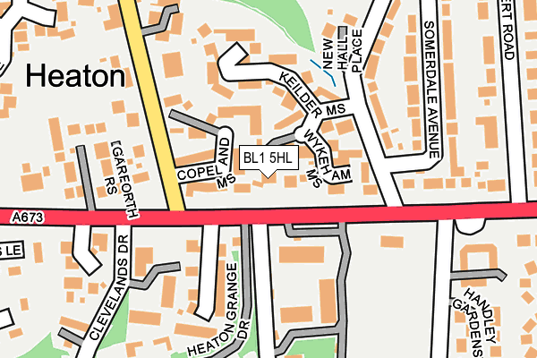 BL1 5HL map - OS OpenMap – Local (Ordnance Survey) BL1 5HL map - OS OpenMap – Local (Ordnance Survey)