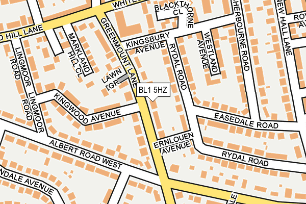 BL1 5HZ map - OS OpenMap – Local (Ordnance Survey) BL1 5HZ map - OS OpenMap – Local (Ordnance Survey)