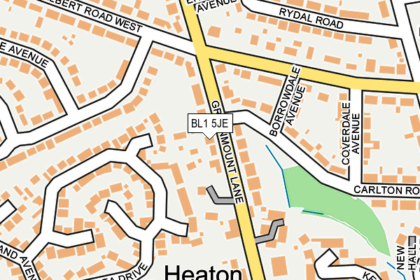 BL1 5JE map - OS OpenMap – Local (Ordnance Survey) BL1 5JE map - OS OpenMap – Local (Ordnance Survey)