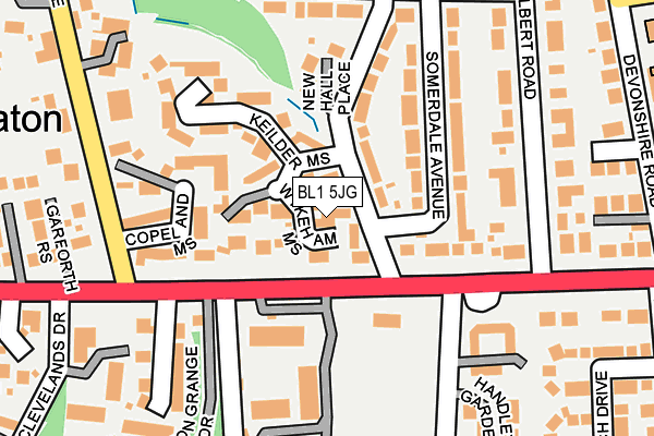 BL1 5JG map - OS OpenMap – Local (Ordnance Survey) BL1 5JG map - OS OpenMap – Local (Ordnance Survey)