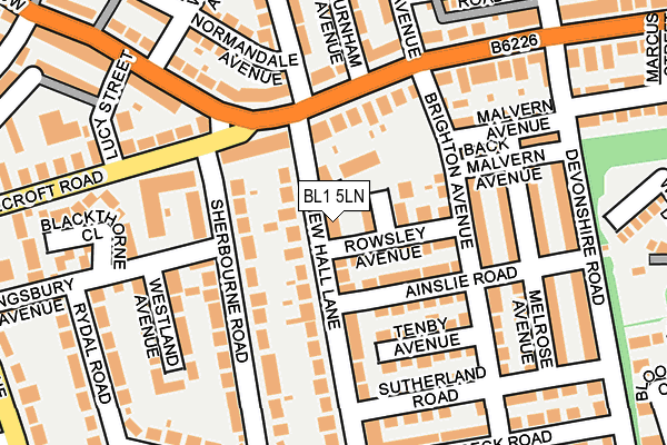 BL1 5LN map - OS OpenMap – Local (Ordnance Survey) BL1 5LN map - OS OpenMap – Local (Ordnance Survey)