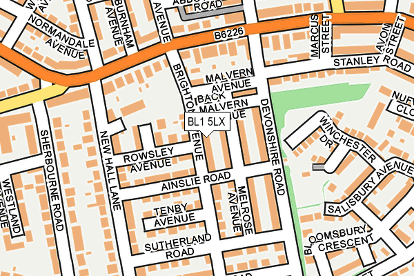 BL1 5LX map - OS OpenMap – Local (Ordnance Survey) BL1 5LX map - OS OpenMap – Local (Ordnance Survey)