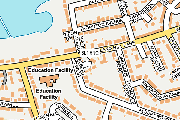 BL1 5NQ map - OS OpenMap – Local (Ordnance Survey) BL1 5NQ map - OS OpenMap – Local (Ordnance Survey)