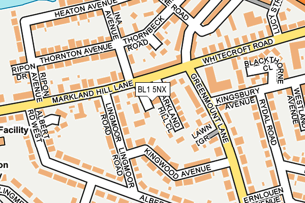 BL1 5NX map - OS OpenMap – Local (Ordnance Survey) BL1 5NX map - OS OpenMap – Local (Ordnance Survey)