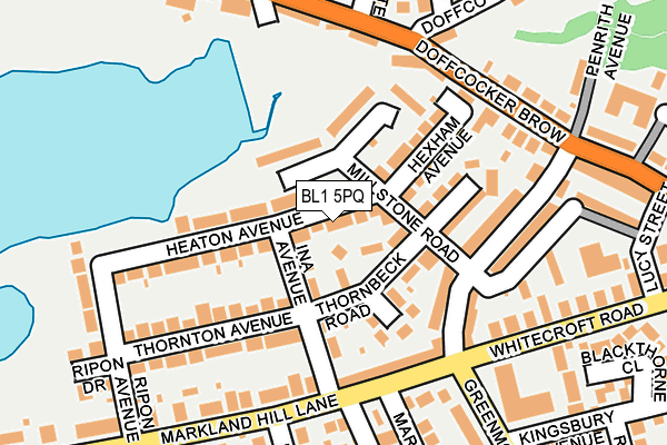 BL1 5PQ map - OS OpenMap – Local (Ordnance Survey) BL1 5PQ map - OS OpenMap – Local (Ordnance Survey)