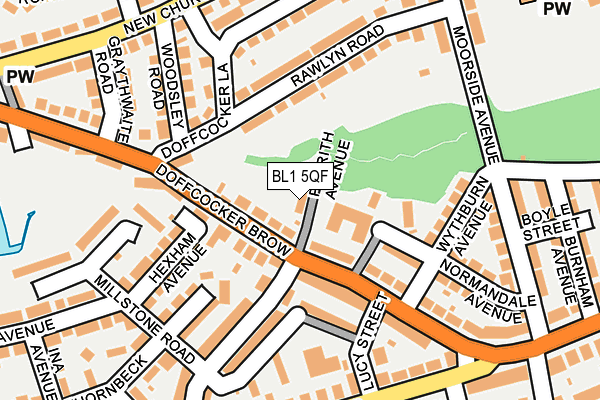 BL1 5QF map - OS OpenMap – Local (Ordnance Survey) BL1 5QF map - OS OpenMap – Local (Ordnance Survey)