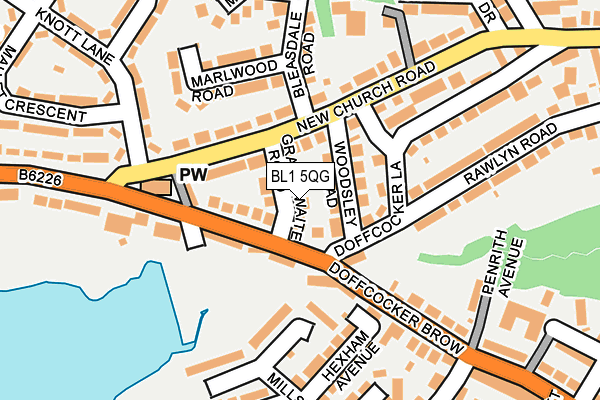 BL1 5QG map - OS OpenMap – Local (Ordnance Survey) BL1 5QG map - OS OpenMap – Local (Ordnance Survey)