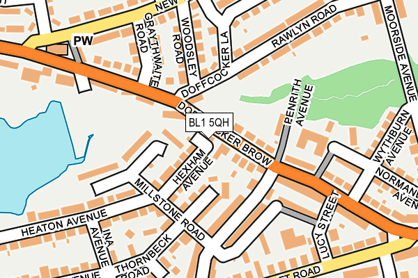 BL1 5QH map - OS OpenMap – Local (Ordnance Survey) BL1 5QH map - OS OpenMap – Local (Ordnance Survey)