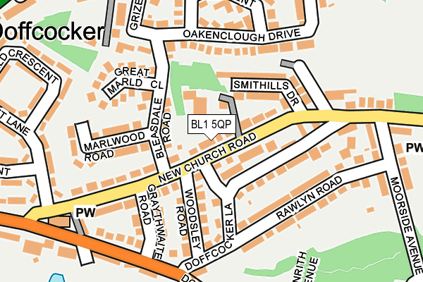 BL1 5QP map - OS OpenMap – Local (Ordnance Survey) BL1 5QP map - OS OpenMap – Local (Ordnance Survey)